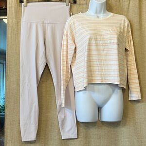 Everlane Perform ankle leggings NWT super soft w/bonus cropped top S cute!!